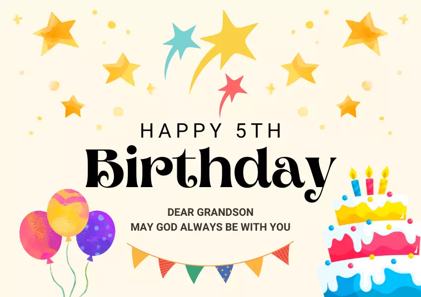5th birthday wishes for grandson