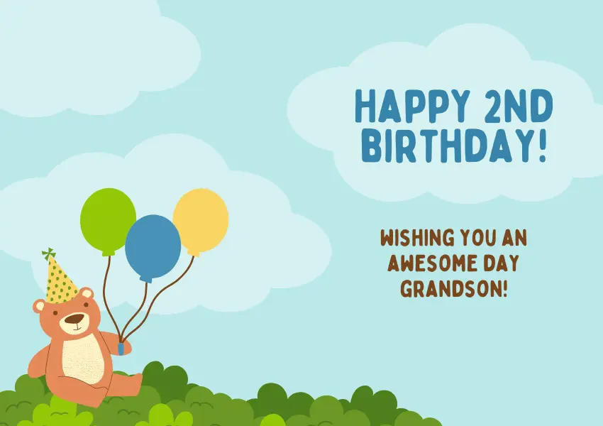 happy 2nd birthday grandson