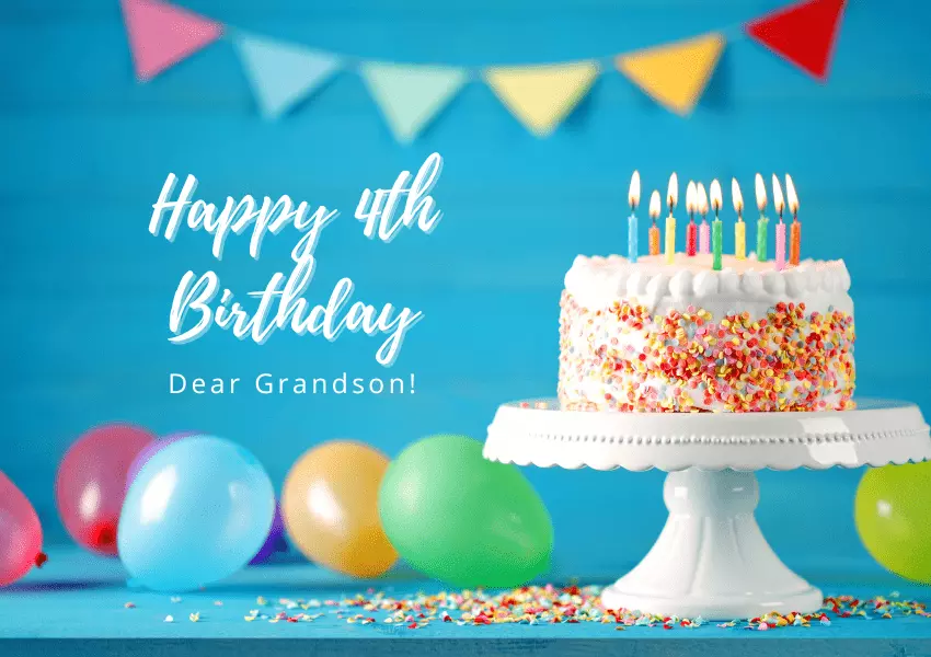 happy 4th birthday grandson
