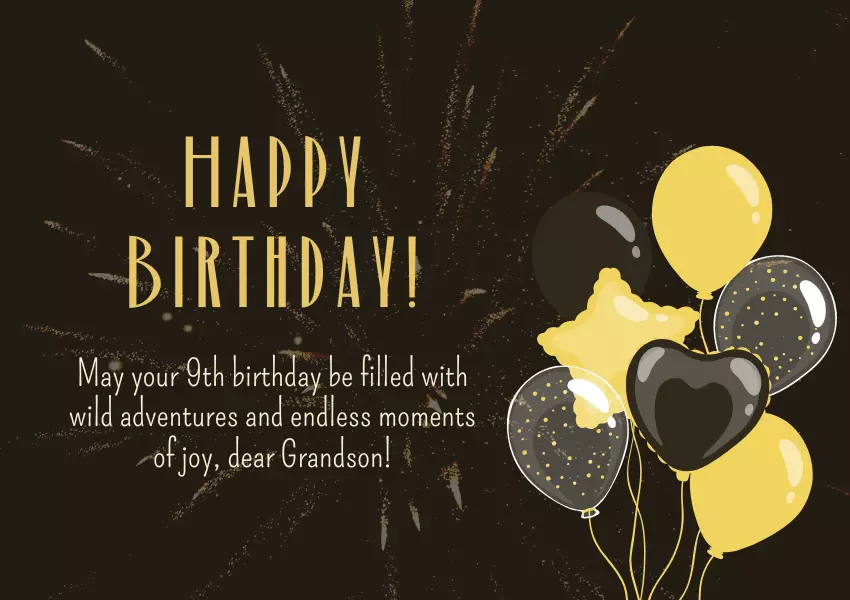 happy 9th birthday grandson
