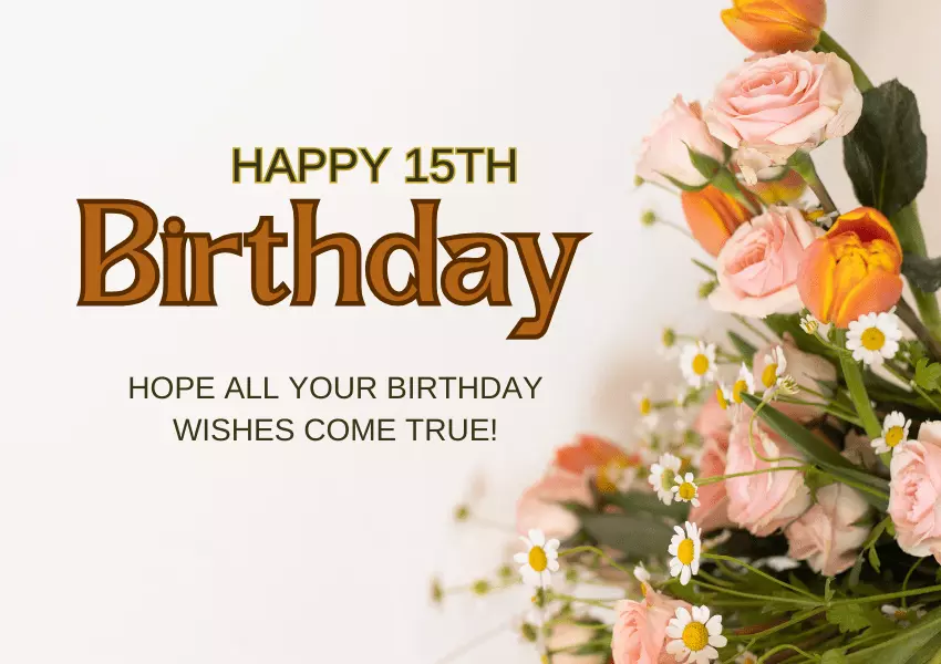15th birthday wishes for granddaughter