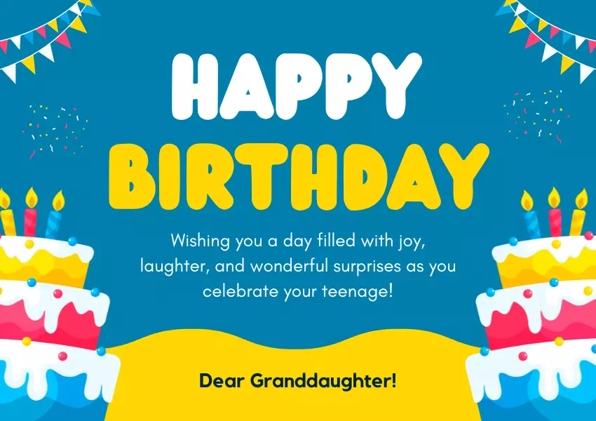 birthday wishes for teenage granddaughter