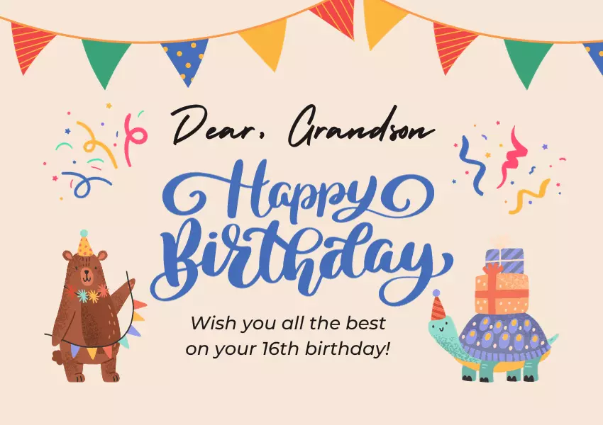 happy 16th birthday grandson