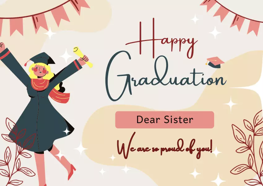 high school graduation messages for sister