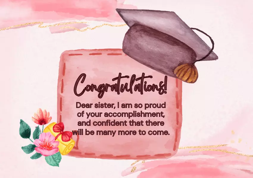 high school graduation wishes for sister
