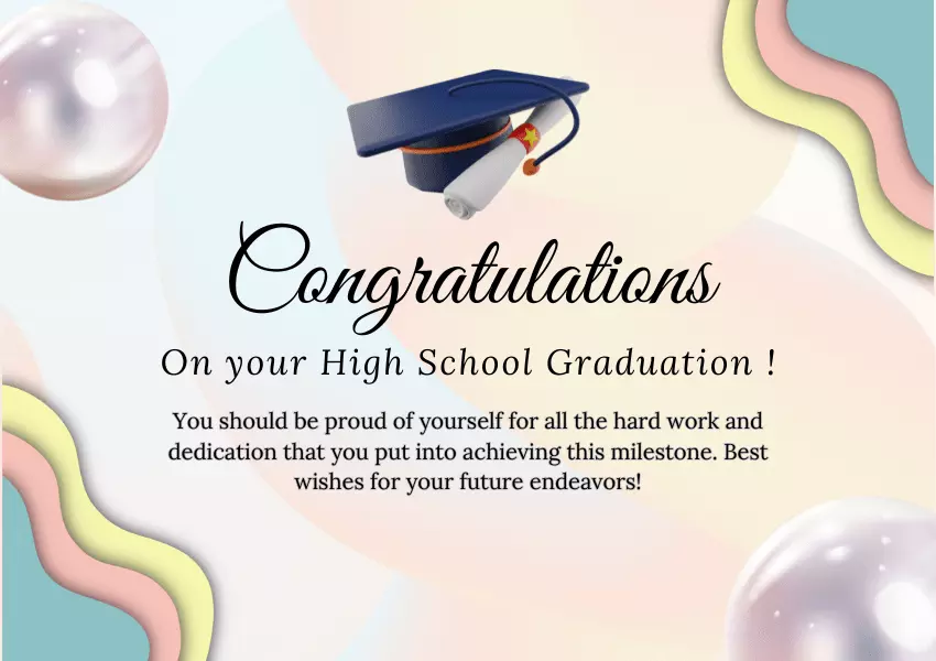 high school graduation wishes for son