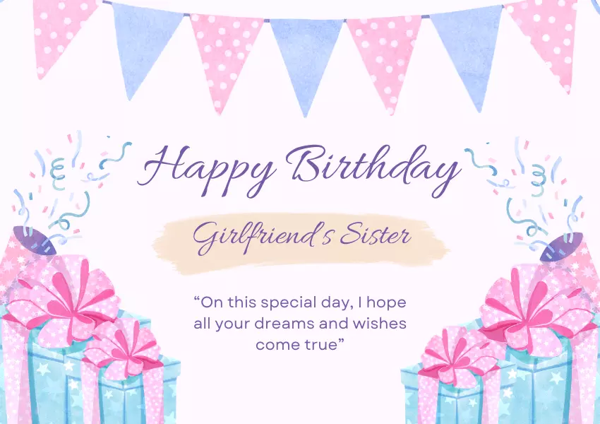 happy birthday to girlfriends sister