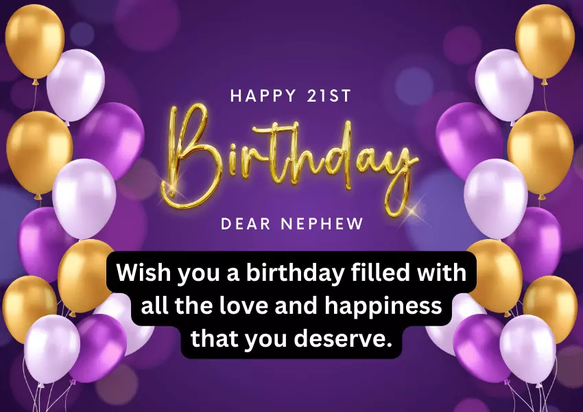 21st birthday wishes for nephew