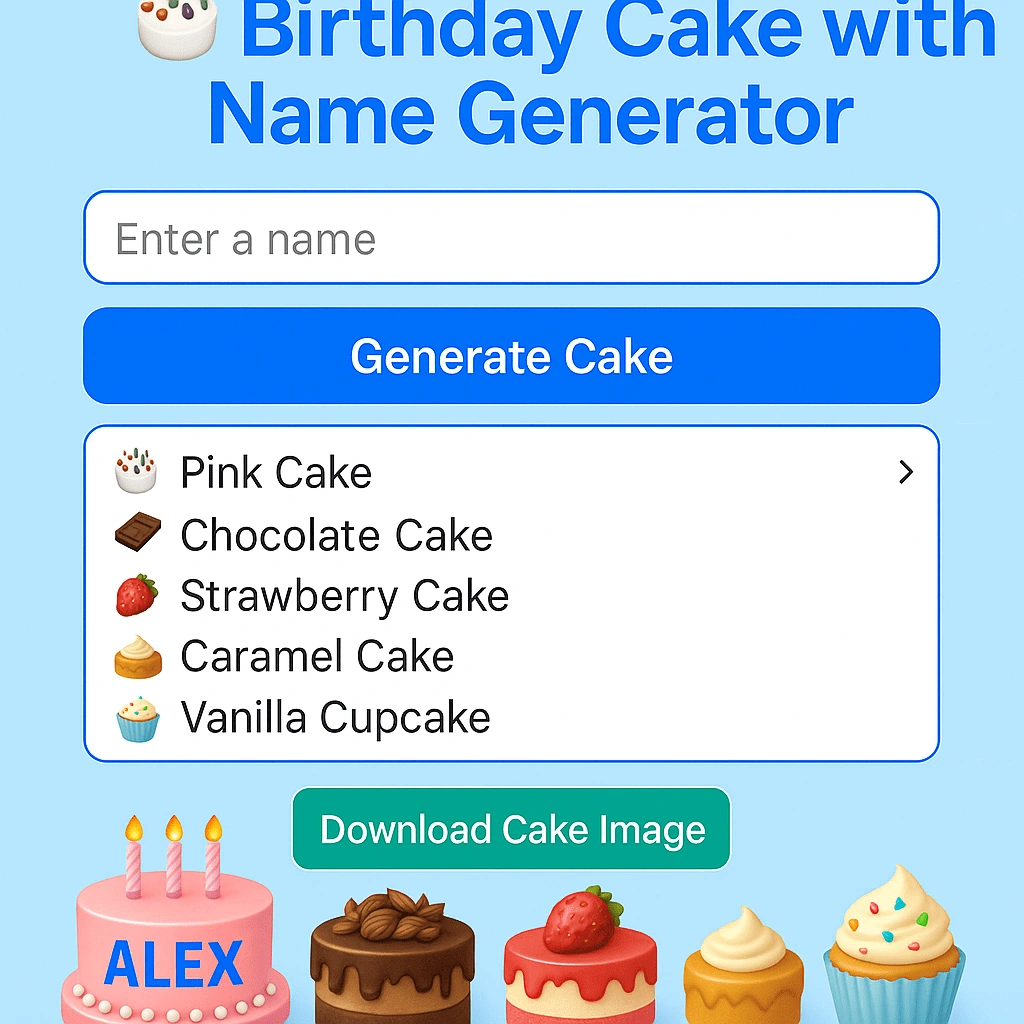 birthday cake generator with name